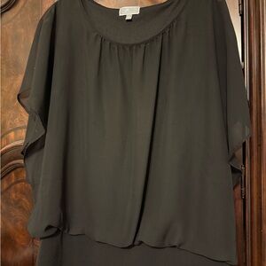 JM Collection Black Women's Chiffon Top